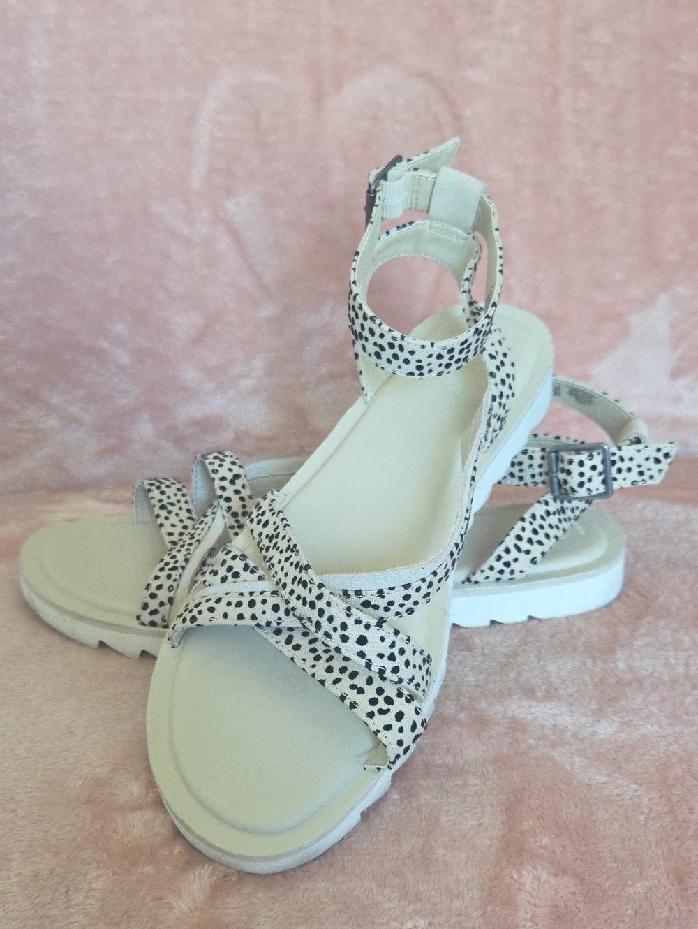 Toms Polka Dot Ankle-Strap Sandals
